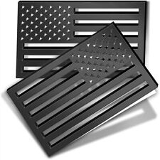 New 2X Black 3D American USA Flag Badge Decal For Car Truck SUV Universal Emblem picture