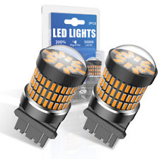 3157 LED Front Blinker Turn Signal Light Bulbs Amber Yellow Super Bright 2X picture