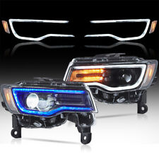 VLAND LED Headlights FOR 2014-2022 Jeep Grand Cherokee W/BULE DRL&Animation picture