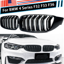 Front Kidney Grill For BMW M4 F32 F33 F36 F80 420i 428i 430i 435i Gloss Black picture