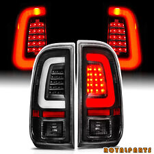 Fits 2008-2016 F250 F350 F450 SD SuperDuty LED Tube Tail Lights Black Lamps picture