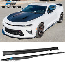 Fits 16-24 Chevrolet Camaro ZL1 Style PP Glossy Black Side Skirts picture