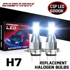 2Pcs H7 LED Headlight Kit Combo Bulbs High Low Beam 6500K White Super Bright picture