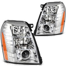 For 2009-2014 Cadillac Escalade ESV EXT Headlights Assembly L+R Chrome Housing picture