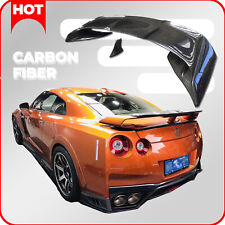Carbon Fiber An Air Dam Fit 2008 09-2016 Nissan GTR R35 Rear Trunk Spoiler Wing picture