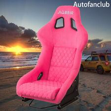 1Pc Size Large Universal Strong Fiberglass Back Racing Seat Pink Bucket Seat picture