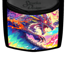 Action Dragon Rainbow Bright Vivid Hood Wrap Vinyl Graphic Decal 58