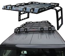 Vijay Roof Rack Cargo Luggage Carrier W/Lights&Ladder For 07-17 Jeep Wrangler JK picture