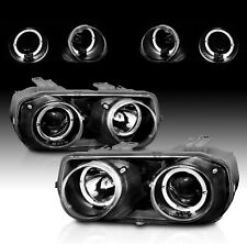 Black Fornt Headlights For 1998-2001 Acura Integra LED Halo Projector Headlamps picture