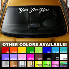 CUSTOM WORDS/TEXT Lettering Windshield Business Banner Vinyl Decal Up To 45