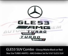 GLE53 AMG TURBO 4MATIC+ Rear Star Emblem glossy Black Badge Set For GLE53 SUV picture