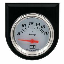 2 Inch White Voltmeter Gauge 90 degree sweep Equus 5268 Authorized Distributor picture