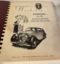 1977 Rolls Royce Silver Wraith Workshop Manual Vintage Collectible picture