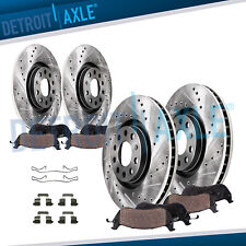 Front Rear Drilled Brake Rotors Brake Pads for Audi A3 Quattro VW GTI Jetta EOS picture