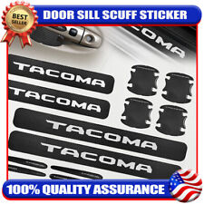 12X For Tacoma Door Cup Handle Cover Sticker Car Door Sill Protector Black White picture