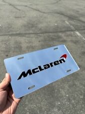 McLaren Silver Mirror Acrylic License Plate Including Mounting Hardware picture