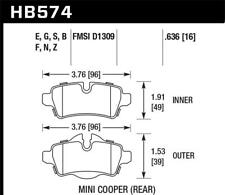 Hawk Rear Disc Pads and Brake Shoes for 2015 Mini Cooper picture