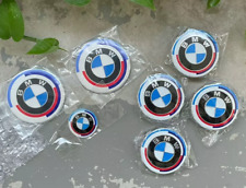 7Pcs BMW 50th Anniversary Emblem Centre Caps Badges Set 82mm 82mm 4x56mm 45mm M picture
