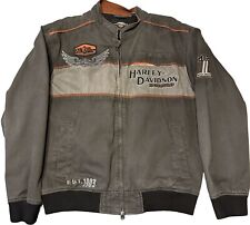 Harley Davidson Men's Syn3 Oil Motorcycle Iron Block Jacket Size 2XL picture