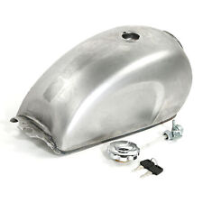 Unpainted 9L 2.4 Gallon Motorcycle Fuel Gas Tank Cap Tap Fit For Yamaha Honda picture