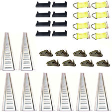 32-Pc E-Track Tie-Down Kit - 8 Each 5' E-Track Rails-End Caps-Tie Straps-O-Rings picture