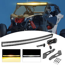 Amber/White 52'' Strobe Light Bar+Roof Mount+Wire For 2017-24 Can Am Maverick X3 picture