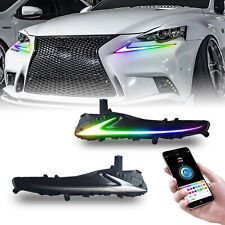 For 2013-2016 Lexus IS200t/300 IS250 350 F RGB Dazzle Daytime Running Lights DRL picture