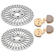 Dual 11.5 Front Brake Rotors Pads for Harley Road King Electra Glide Super Glide picture