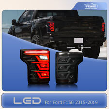 LED Tail Lights Smoke For Ford F150 2015-2019 Rear Sequential Turn Signal Lamps picture