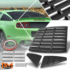 For 05-14 Ford Mustang Coupe Lift-Off Rear+Quarter Side Window Louvers w/3M Tape picture