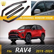 Fits 2019-24 Toyota RAV4 In-Channel Vent Window Visors Rain Sun Guard Deflectors picture