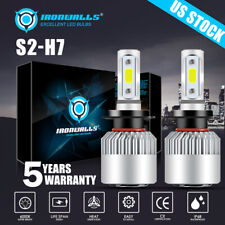 2PCS H7 LED Headlight Bulb Kit High Low Beam 330000LM Super Bright 6500K White picture