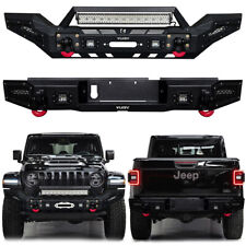 Vijay For 2020-2024 Jeep Gladiator JT Front or Rear Bumper w/Winch Plate&Lights picture