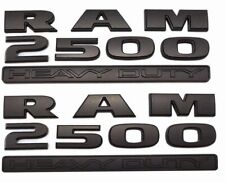 2x OEM Matte Black HEAVY DUTY Emblem RAM 2500 Badges 3D for RAM2500 Genuine picture