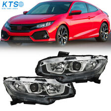 Headlamps For 2016-2020 Honda Civic Chrome Housing Headlights Left&Right Side picture