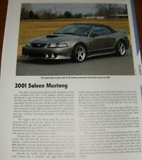 ★★2001 SALEEN MUSTANG S-281 SPECS INFO PHOTO 01 COBRA S/C S281 FORD ★★ picture