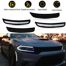 4x Smoke LED Side Marker Lights For 15-22 Dodge Charger R/T Scat Pack SXT GT SRT picture