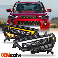 For 14-23 Toyota 4Runner Halogen Projector Black Headlights Pair w/ LED Signal picture