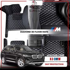 To fit BMW X3 2015-24 Custom 3D Diamond Design Car Floor Mats Liner Multicolor picture