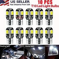 10pcs T10 194 168 W5W LED Bulb Light Canbus White Dome License Side Marker 6000K picture