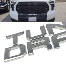 Chrome Silver Front Grill Insert Letters Emblem For 2022-2024 TUNDRA Accessories picture