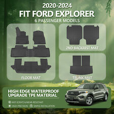 For 2020 ~ 2024 Ford Explorer Cargo Mats Floor Mats Backrest Mat Trunk Liner TPE picture