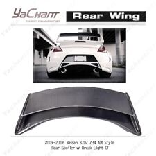 Carbon AM-Style Trunk Spoiler w/ Break Light For 09-16 Nissan 370Z Z34 Rear Wing picture