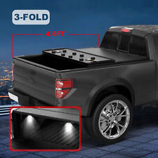 4.6ft Hard 3-Fold Tonneau Cover Fit For 22-2023 Ford Maverick Truck Bed Folding picture