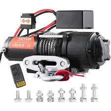 VEVOR Electric Winch 12V 4500lb Synthetic Rope Towing ATV picture