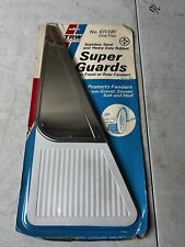 Vtg TRW Stainless Guards Mud Flaps One Pair New Hot Rod White Ford Gm Mopar picture