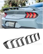 For 24-Up Ford Mustang DRY CARBON FIBER Rear Tail Light Trim Bezel Cover Pair picture