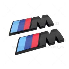 2x BMW M Series Fender Sport Nameplate Emblem Badge Car ABS Mini Gloss Black picture