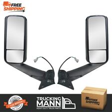 FREIGHTLINER NEW CASCADIA Powered and Heated Door Mirror Chrome White Pair 18-21 picture