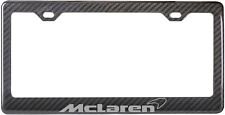 McLaren Silver Text and Logo Outline 2x2 Gloss Real Carbon Fiber Plate Frame picture